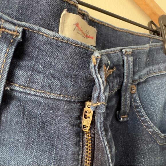 Madewell 10” High Rise Skinny Jeans Dark Wash denim zip button pockets belt loop - Picture 7 of 11